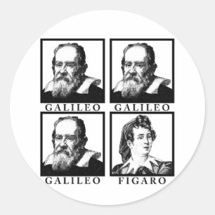 Galileo Figaro BW Classic Round Sticker