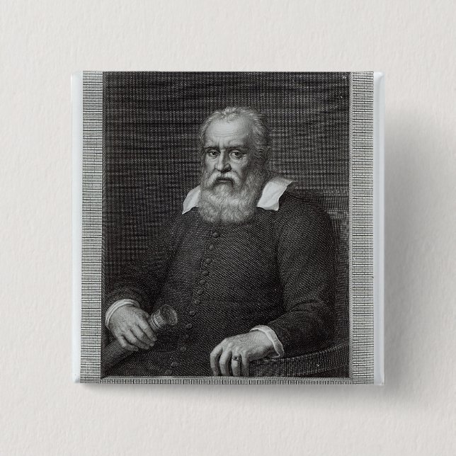 Galileo Galilei 15 Cm Square Badge (Front)