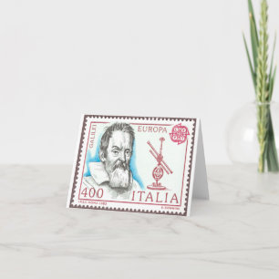 Galileo Galilei Astronomy Card