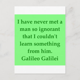 Galileo quote postcard