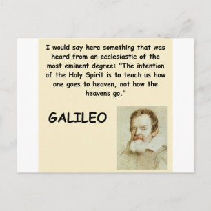 galileo quote postcard
