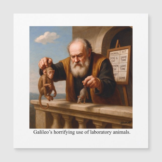 Galileo’s horrifying use of laboratory animals. (Front)