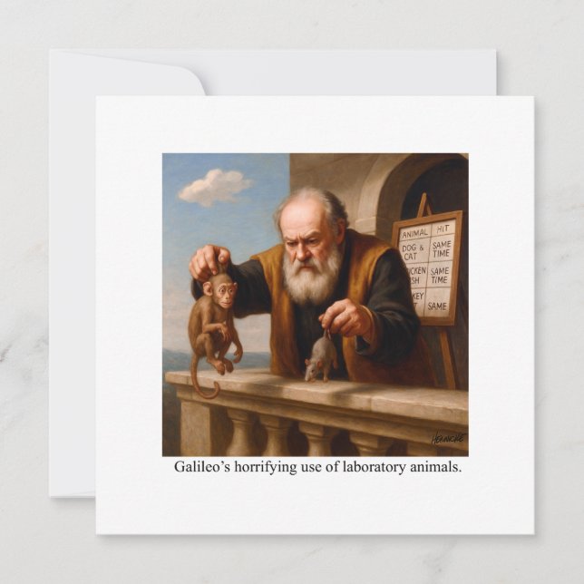 Galileo’s horrifying use of laboratory animals. card (Front)