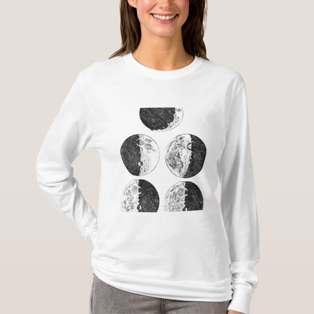 Galileo's drawings of the phases of the moon T-Shirt (Front)
