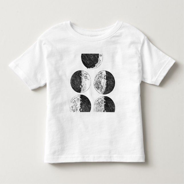 Galileo's drawings of the phases of the moon toddler T-Shirt (Front)