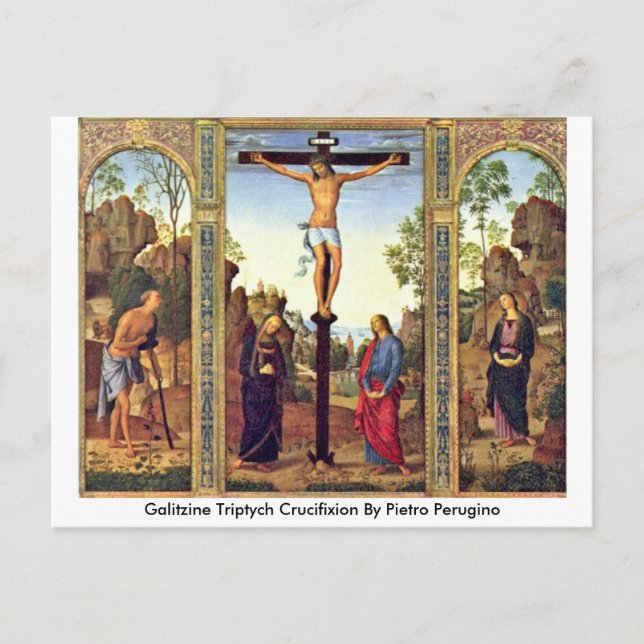 Galitzine Triptych Crucifixion By Pietro Perugino Postcard (Front)