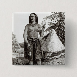 Galla Woman 15 Cm Square Badge