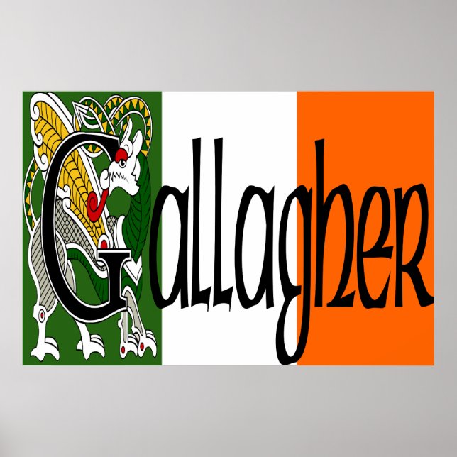 Gallagher Celtic Dragon Print (Front)