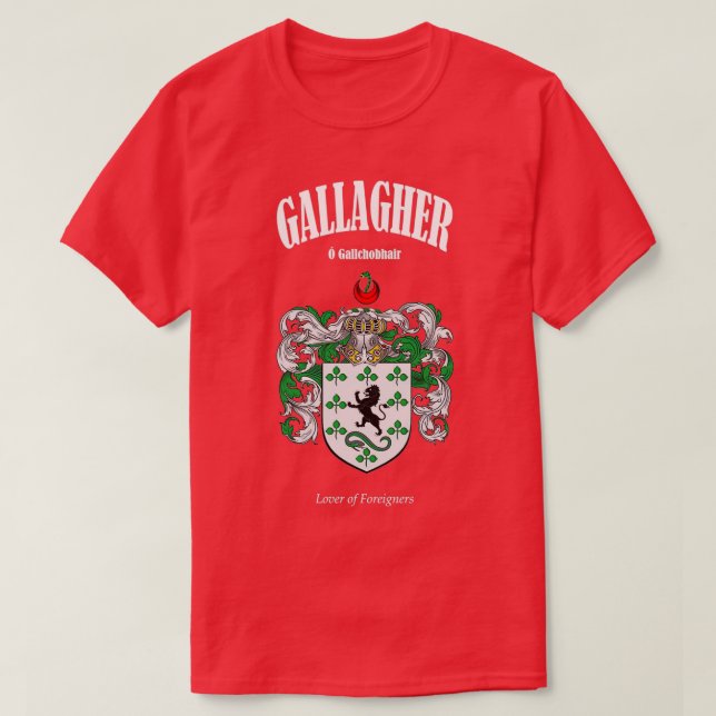 Gallagher Family Coat of Arms Translation and Mean T-Shirt (Design Front)