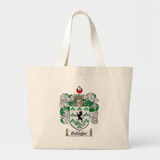 GALLAGHER FAMILY CREST -  GALLAGHER COAT OF ARMS LARGE TOTE BAG