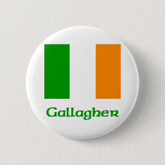 Gallagher Irish Flag 6 Cm Round Badge