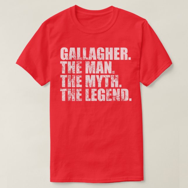 GallagherGallagher Family name Gallagher last Name T-Shirt (Design Front)