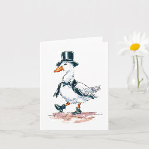Gallant Gander Greetings Card