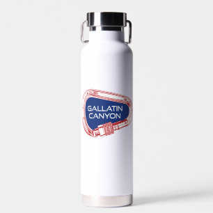 Gallatin Canyon Montana Rock Climbing Carabiner Water Bottle