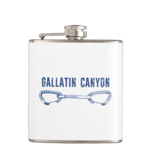 Gallatin Canyon Montana Rock Climbing Quickdraw Hip Flask