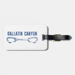 Gallatin Canyon Montana Rock Climbing Quickdraw Luggage Tag