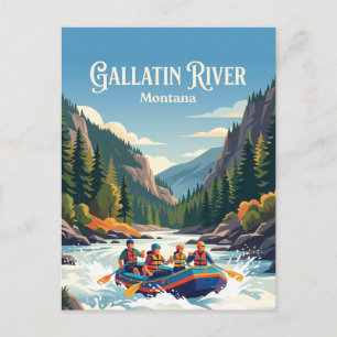 Gallatin River Montana, USA Postcard