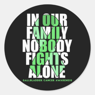 Gallbladder And Bile Duct Cancer Awareness Support Classic Round Sticker
