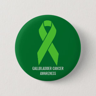 Gallbladder Cancer Awareness Green Ribbon 6 Cm Round Badge