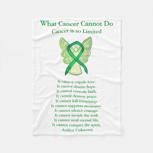 Gallbladder Cancer Awareness Ribbon Chemo Blanket (Front)