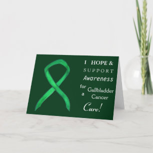 Gallbladder Cancer Awareness Ribbon Greeting Card