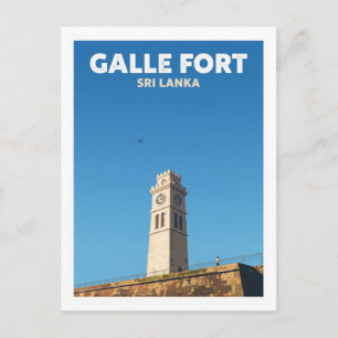 Galle Fort Clock Tower Sri Lanka Travel Gift Postcard