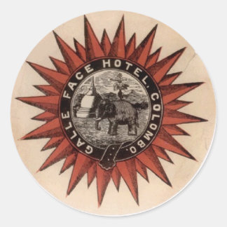 gallefacehotel classic round sticker