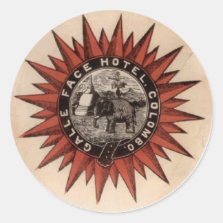 gallefacehotel classic round sticker