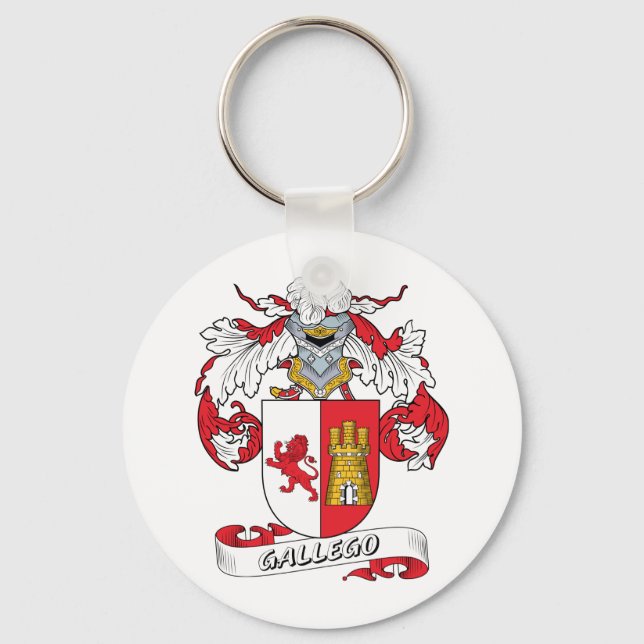 Gallego Family Crest Key Ring (Front)