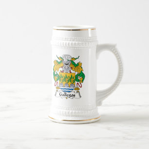 Gallegos Family Crest Beer Stein
