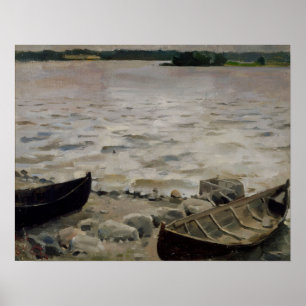 Gallen-Kallela - Boats On The Shore Poster