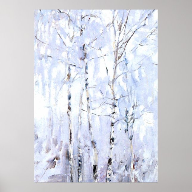 Gallen-Kallela - Frosty Birch Trees, fine art Poster (Front)