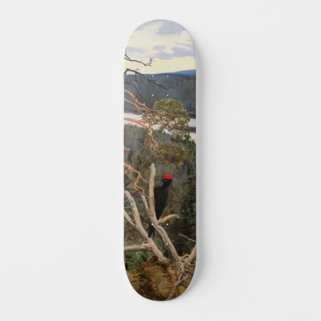 Gallen-Kallela - Great Black Woodpecker 1894 Skateboard (Front)