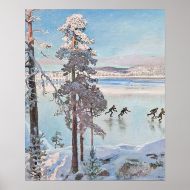 Gallen-Kallela Kalela Scaters Luistelijat CC0814 Poster (Front)