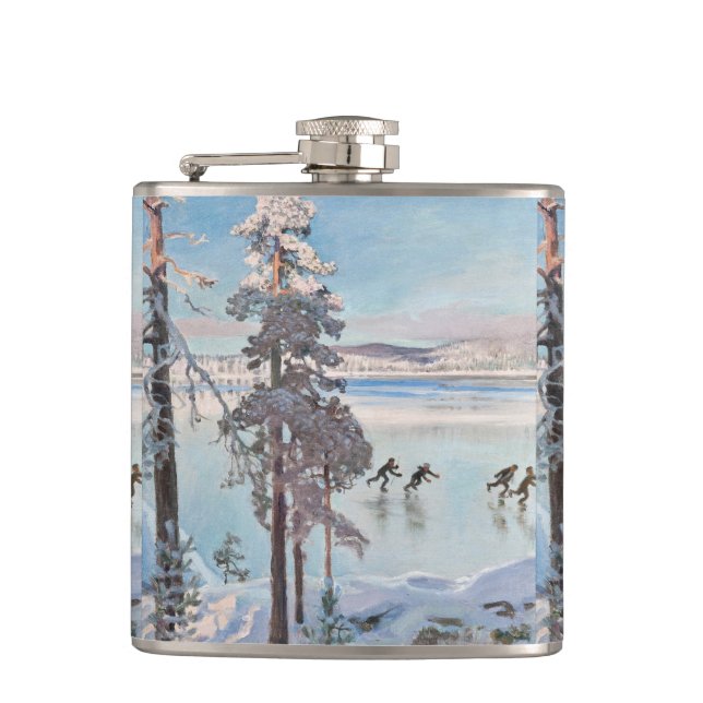 Gallen-Kallela’s Skaters art flask (Front)