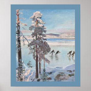 Gallen-Kallela’s "Skaters" art poster