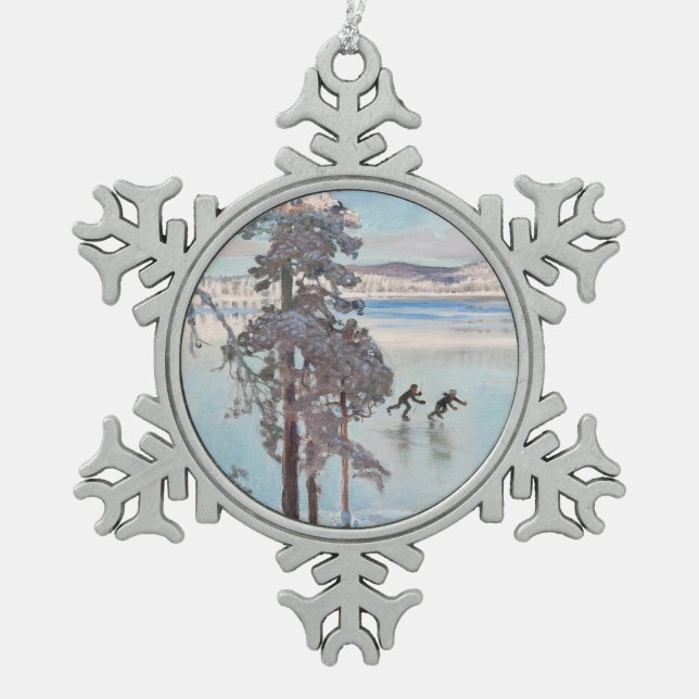Gallen-Kallela’s Skaters Christmas ornament (Front)
