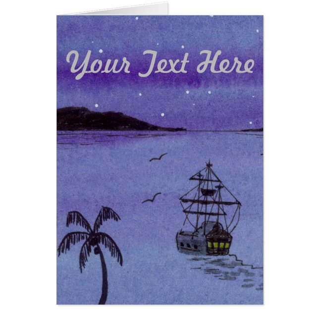 Galleon Greeting Card (Front)