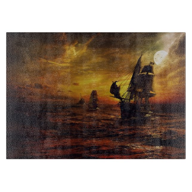 Galleons at Full Sail Cutting Board (Front)