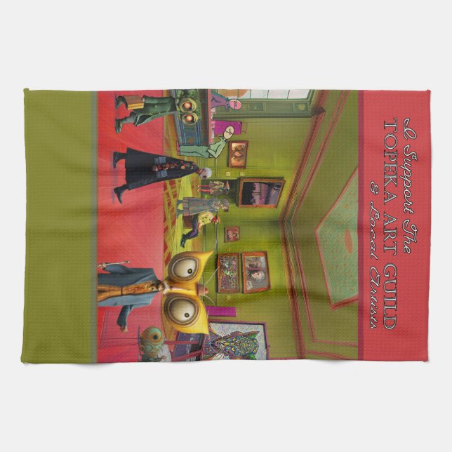 Gallery Collage for Topeka Art Guild Tea Towel (Horizontal)