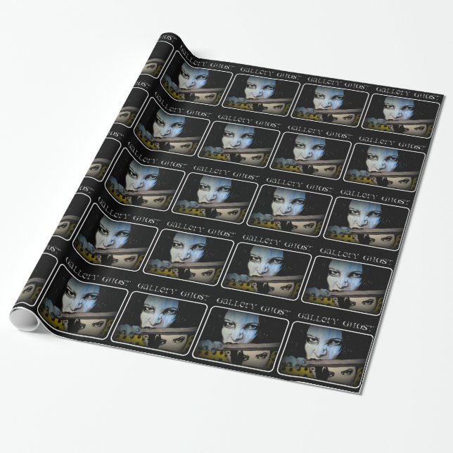 'Gallery Ghost' on Glossy Wrapping Paper (Unrolled)