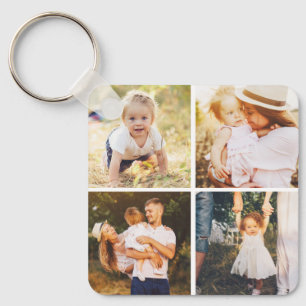 Gallery Grid Personalised Photo Keychain
