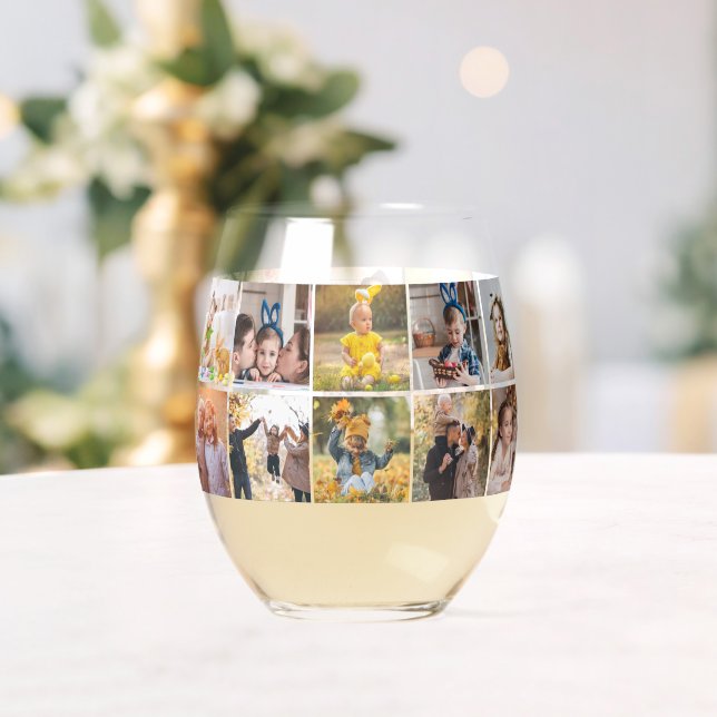 Gallery of 20 Personalised Photo Stemless Wine Glass (Insitu (Wedding))