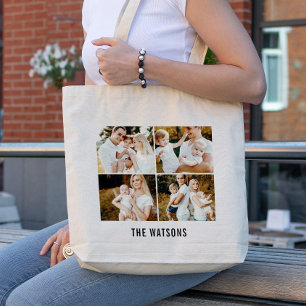 Gallery of 4 Photo Personalised  Tote Bag