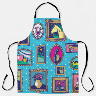 Gallery Wall: Diverse Picture Collection Apron