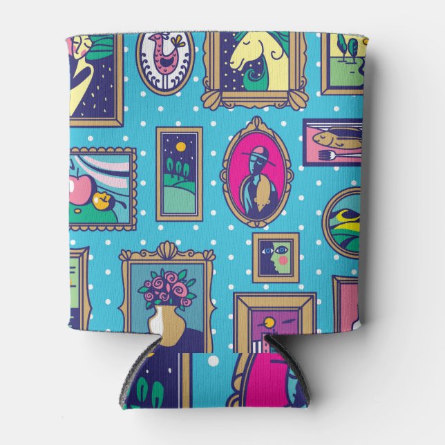Gallery Wall: Diverse Picture Collection Can Cooler (Front)