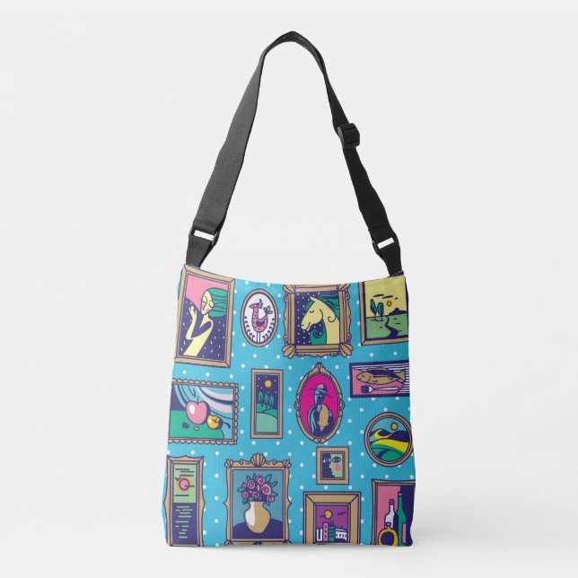 Gallery Wall: Diverse Picture Collection Crossbody Bag (Front)