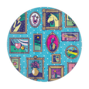 Gallery Wall: Diverse Picture Collection Cutting Board