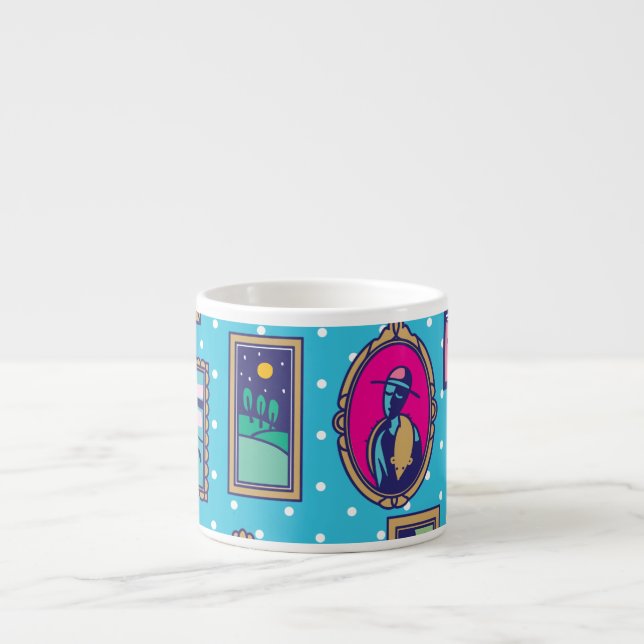 Gallery Wall: Diverse Picture Collection Espresso Cup (Front)