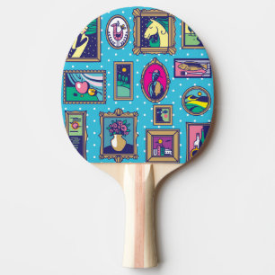Gallery Wall: Diverse Picture Collection Ping Pong Paddle